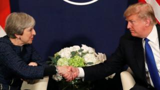 Theresa May and Donald Trump