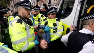 Extinction Rebellion protester