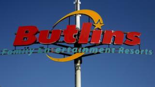 A Butlin's holiday camp sign