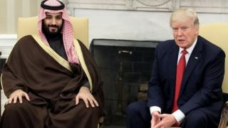 ولي ولي العهد السعودي محمد بن سلمان والرئيس الأمريكي دونالد ترامب
