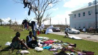 Victims of hurricane Dorian in Grand Abaco Island on 5 September 2019