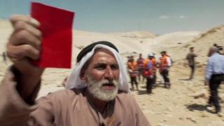 Manifestante en Cisjordania