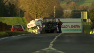 The crash happened just before 13:25 GMT on Wednesday