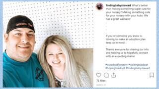 A screenshot of Samantha and Dave's Instagram