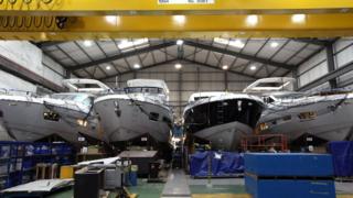 Sunseeker boatyard in Poole