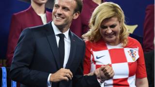 Kolinda Grabar-Kitarović da Emmanuel Macron