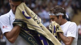 Novan Djokovic y Roger Federer