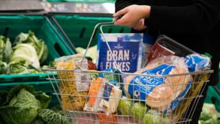 Morrisons' food in shopping basket