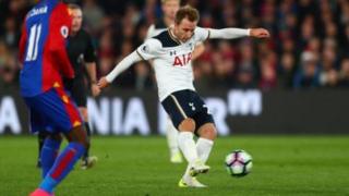 Christian Eriksen lokacin da ya ci kwallo