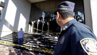 Congreso de Paraguay un día después del ataque.
