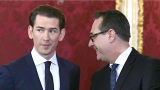 Sebastian Kurz ve Heinz- Christian Strache