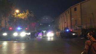 Security forces have closed roads in the area