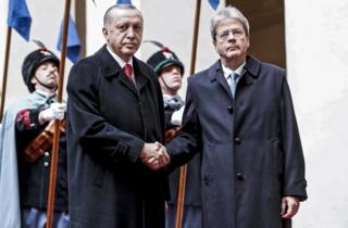 Cumhurbaşkanı Recep Tayyip Erdoğan ve İtalya Başbakanı Paolo Gentiloni