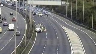 M1 between junction 20 and 21 in Leicestershire