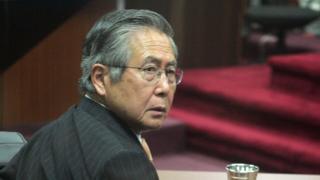 El expresidente de Perú Alberto Fujimori, durante su primer juicio, en 2007