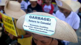 Nembo inayotoa ujumbe kuwa takataka zirejeshwe Canada