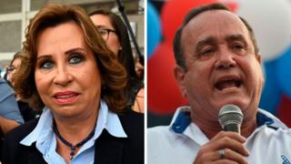 Sandra Torres y Alejandro Giammattei