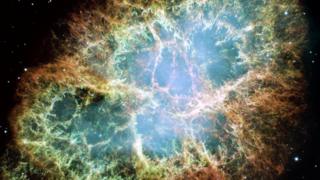 Nebulosa del Cangrejo fotografiada por la NASA.