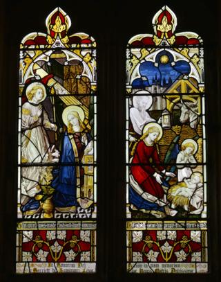 英國東薩塞克斯聖母教堂中的一幅玻璃窗畫(the church of St Mary the Virgin, Willingdon, East Sussex)
