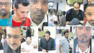 Sabah gazetesi Türkiye'de polisin Cemal Kaşıkçı'nın kaybedilmesi olayına karıştığından kuşkulandığı kişilerin güvenlik kamerası görüntülerini yayınladı (2 Ekim) 2018)