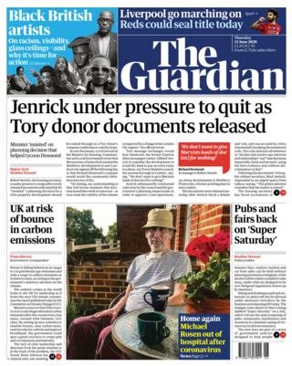 Die Guardian-Titelseite 25.06.20