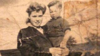 Albert Gilmour with his biological mother