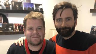 James Corden and David Tennant