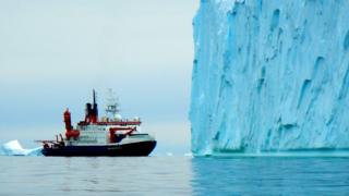 Research vessel in Antarctica