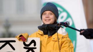 Greta Thunberg in Turin on 13 December