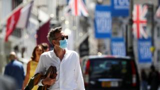 Man with mask in UK