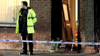 Police at house on Manchester Road