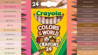Crayola Skin Color Crayons.