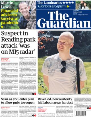 The Guardian front page 22 June