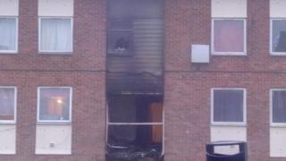Damaged building in Devizes