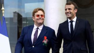 Elton John na Emmanuel Macron