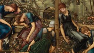 The Garden Court oleh Burne-Jones, 1874-84