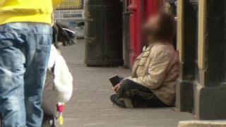Beggar on street
