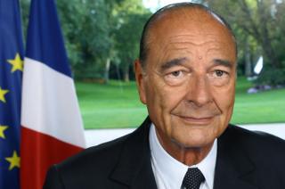 French President Jacques Chirac makes a televised address