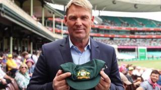 Shane Warne and his 'baggy green' Test cap