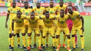 L'équipe nationale des Aigles du Mali lors de la CAN Total 2017 au Gabon