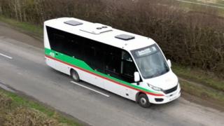 Aerial shot of the 7A bus