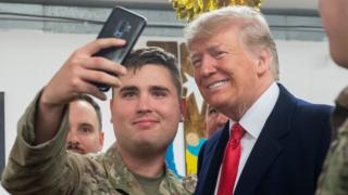 Трамп с военными в Ираке