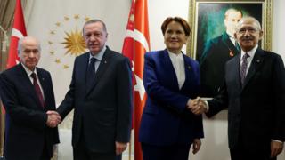 İttifak partileri el sıkışıyor