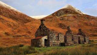 Remains of Taigh na Sleubhaich beneath Stob BĂ n