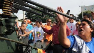 Protesta contra el golpe de Estado en Honduras.