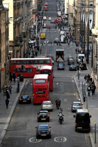 Filming in Glasgow city centre