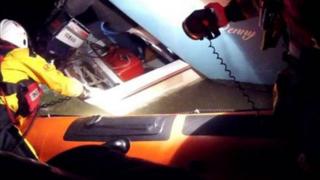 Sinking speedboat
