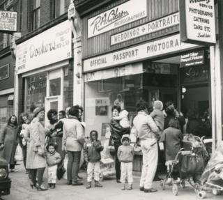 Queue outside studio