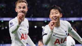 James Maddison and Son Heung-min