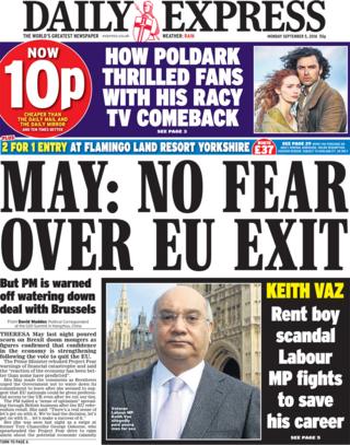 Daily Express front page